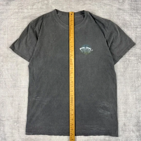 Stussy Shirt Mens Large Black Pigment Dyed Faded LSD Sunset Graphic Surf Skater - Picture 9 of 12